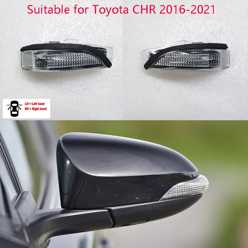 Akcesoria do Toyoty CHR 2016 ~ 2021 Lusterko wsteczne Światło skrętu Lusterko wsteczne Światło skrętu Odbłyśnik Listwa oświetleniowa