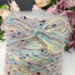 500g Colorful Dot Mohair Yarn for Hand Knitting Sweater Scarf Hat Gloves Shawl Cardigan Diy Warm Comfortable Soft Fluffy Thread