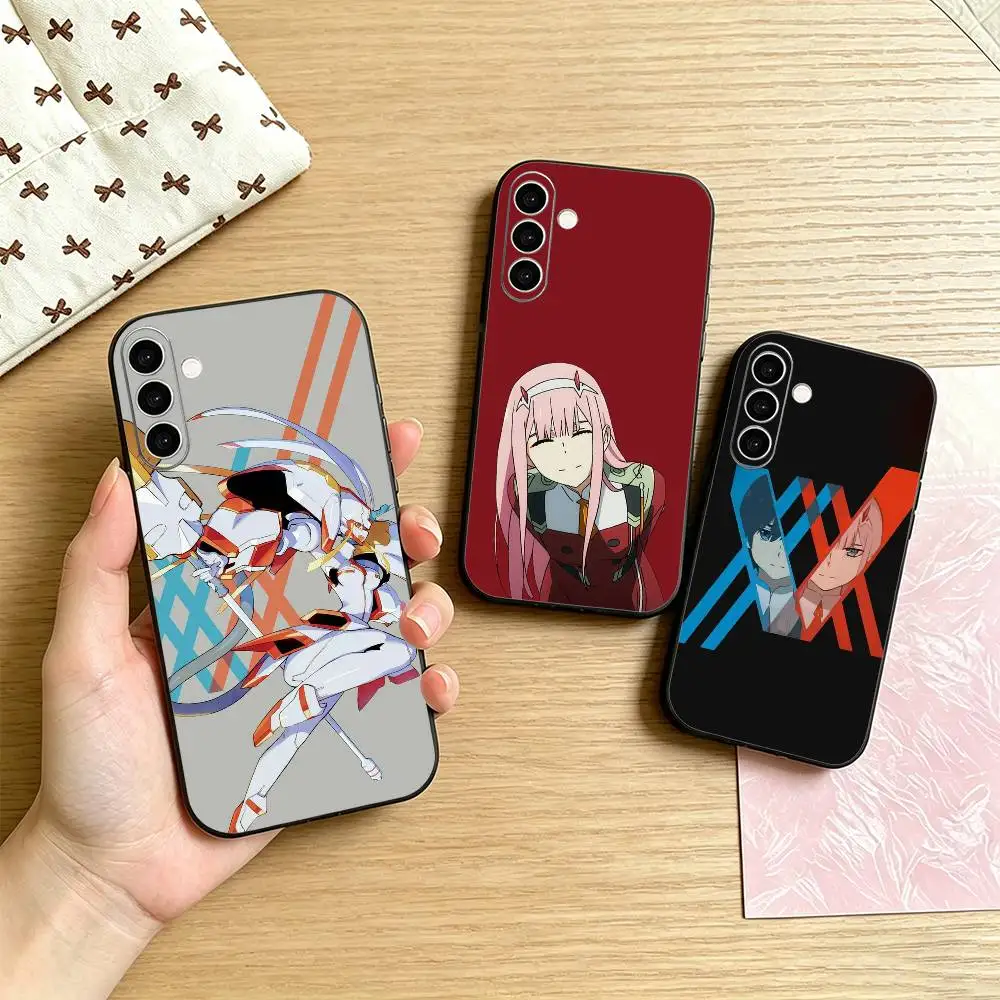Anime D-Darling in the D-FranXX 02 Phone Case For Samsung Galaxy A73,A72,A71,A70,A53,A52,A51,Others Soft Black Cover