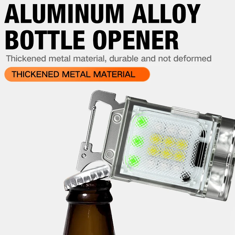 Keychain led light Magnetic flashlight Charging Mini portable light Maintenance Portable ultra bright work light Outdoor camping