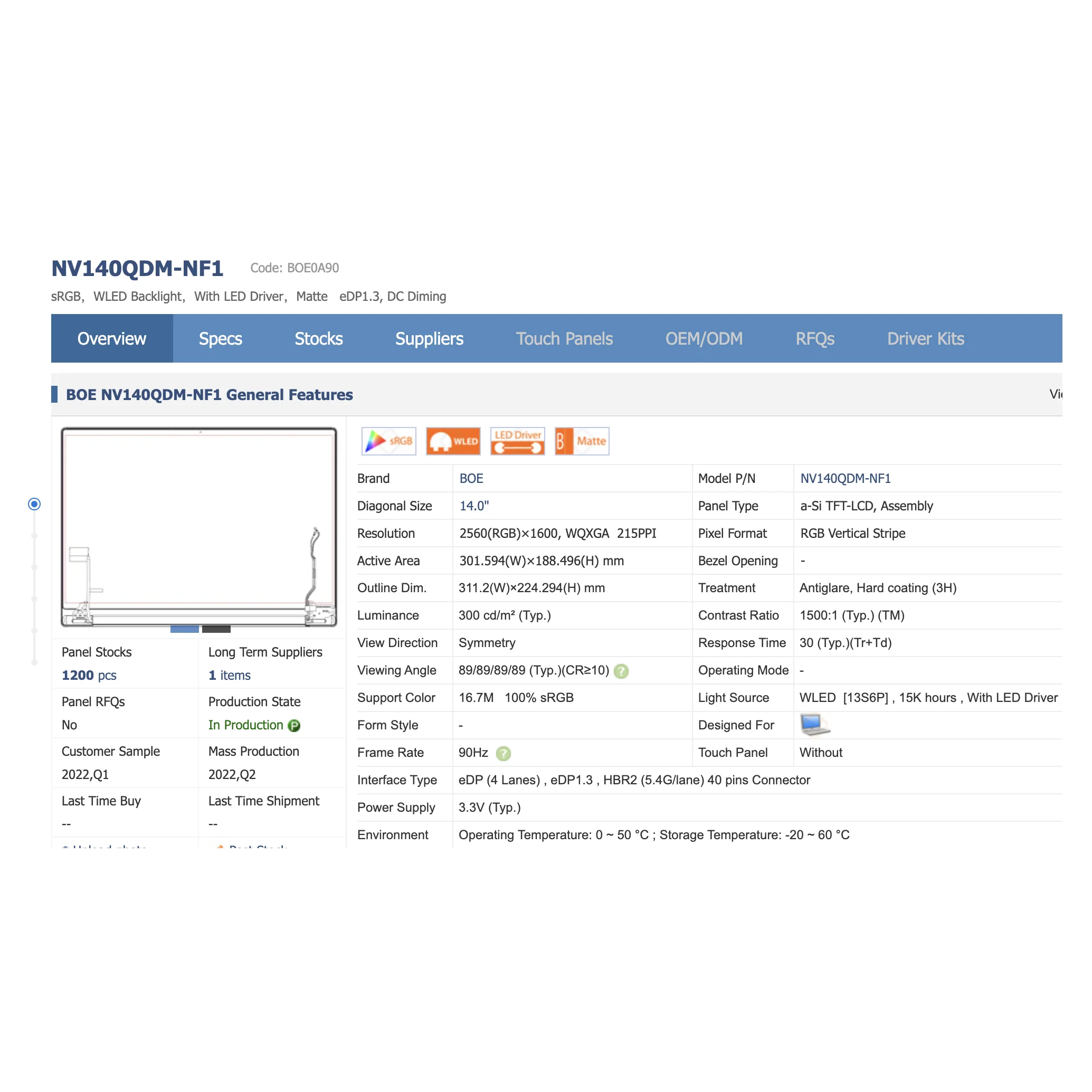 

New Laptop LCD LED Screen Display Assembly Case Shell For Machenike Machcreator X14 Gen12 Thunderobot T-book 14 NV140QDM-NF1