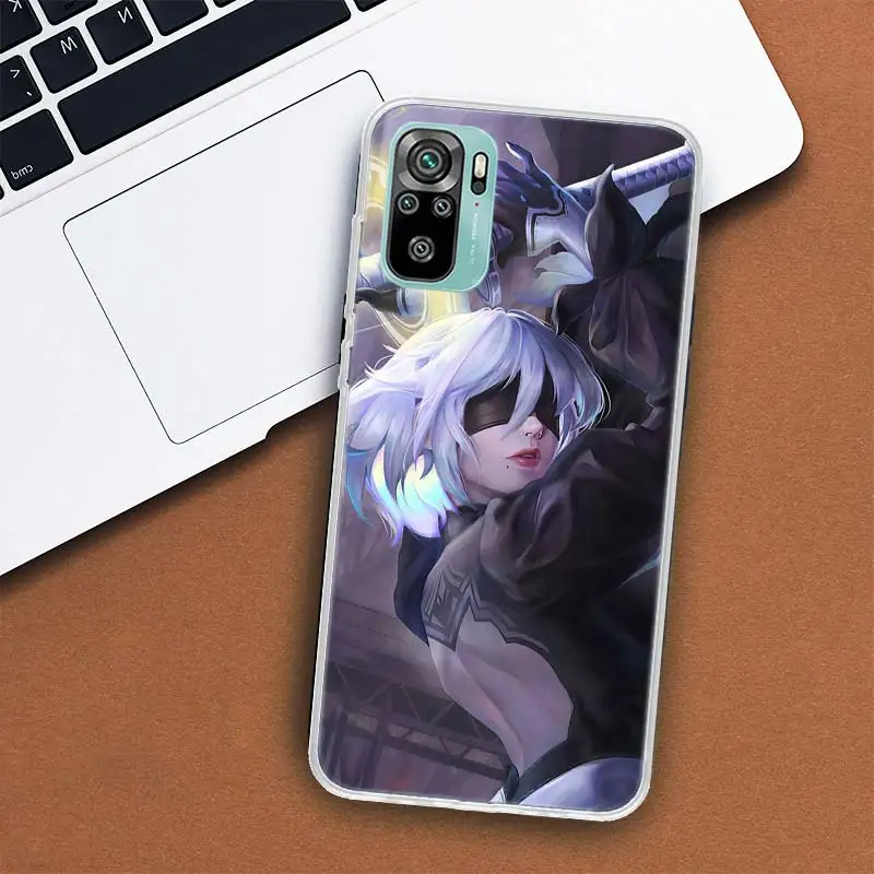 2B Nier Automata Anime Phone Case For Xiaomi Redmi Note 14 13 12 12S 11 Pro Plus 11S 10 10S 11T 11E Soft Transparent Shell Cover