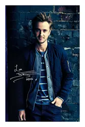 Tom Felton Draco Malfoy Movie Signed Print Art Canvas Poster, Living Room Decoration, Home Wall Picture