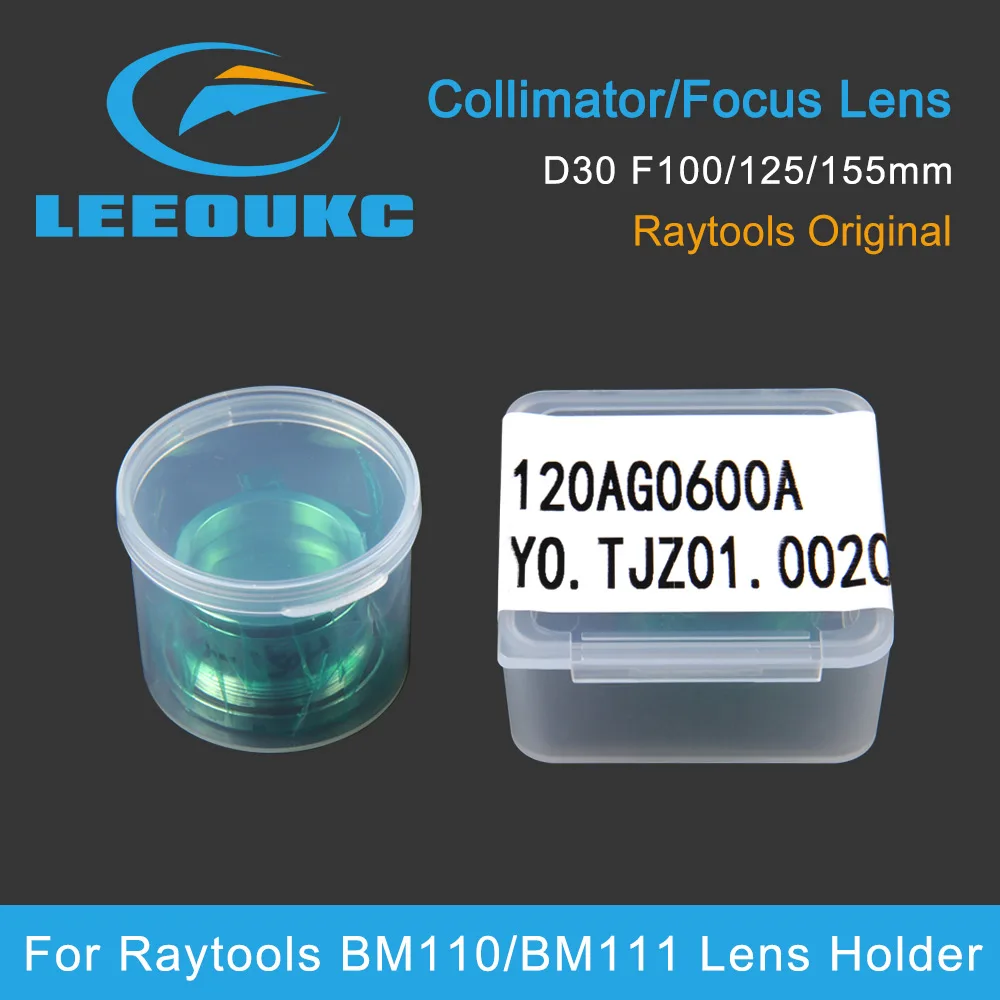 Original Raytools Collimating & Focusing Lens D30 F100 F125 F155mm with Lens Holder for Raytools Laser Cutting Head BM111 BM110