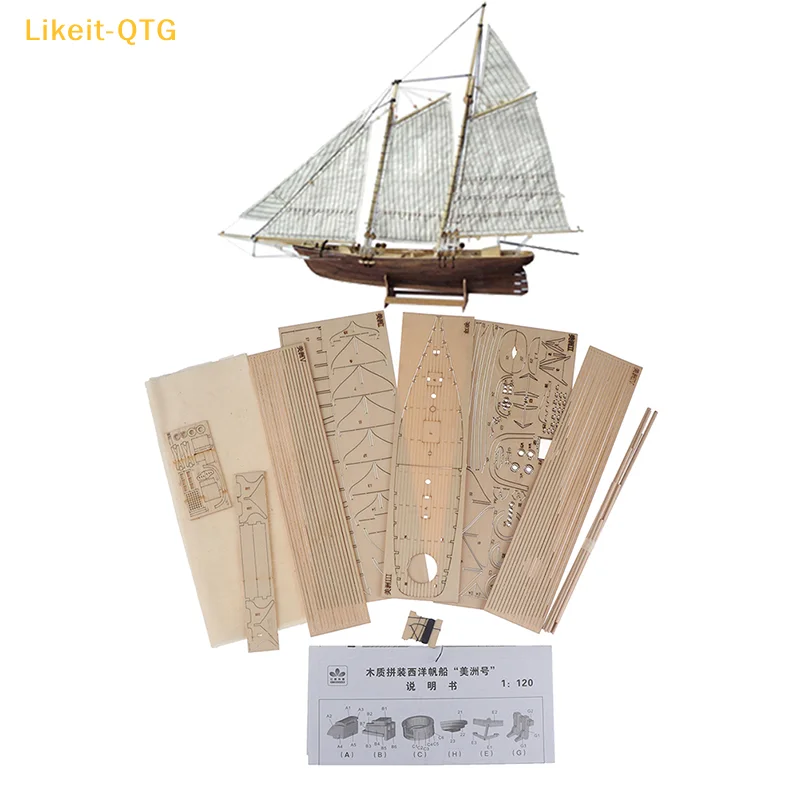 

НОВИНКА: Деревянная сборная модель парусника 1:120, классический парусник-головоломка, игрушка для самостоятельной сборки