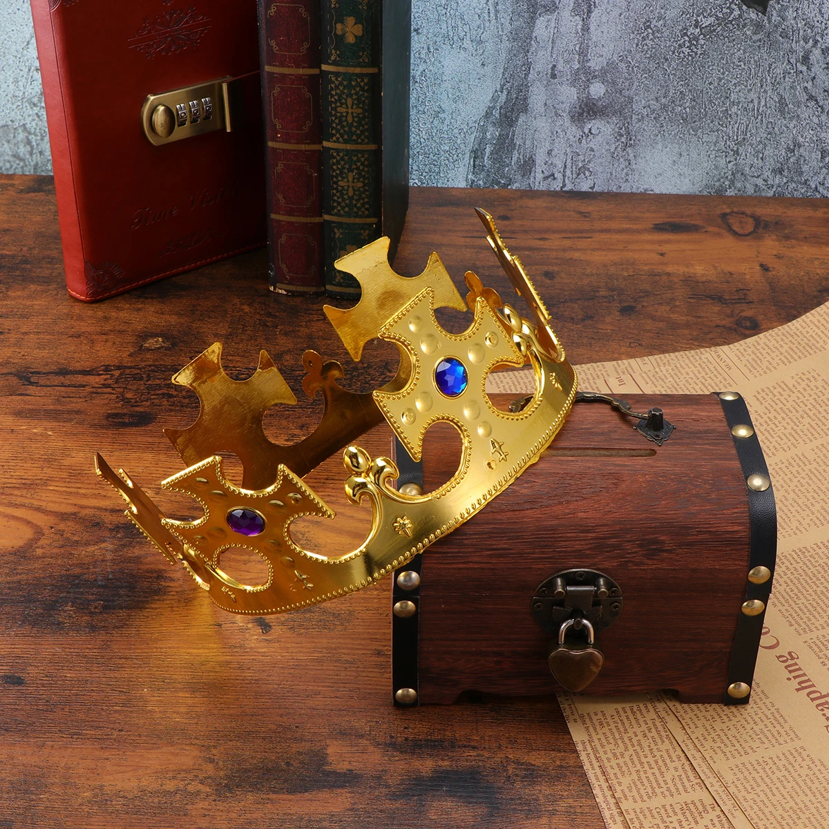 

2 pcs Halloween King Set Royal Costume Kit For Cosplay Party Masquerade Stage Performance Adult Teen Accessory