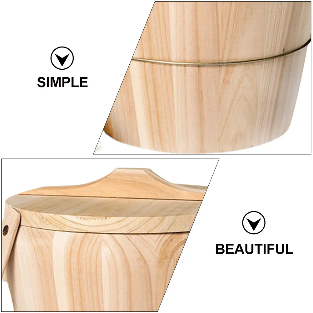 

1 комплект, 1 комплект, деревянное ведро для пароварки для риса, натуральное китайское дерево, равномерное приготовление на пару, гладкий полированный пищевой безопасный контейнер для парового риса