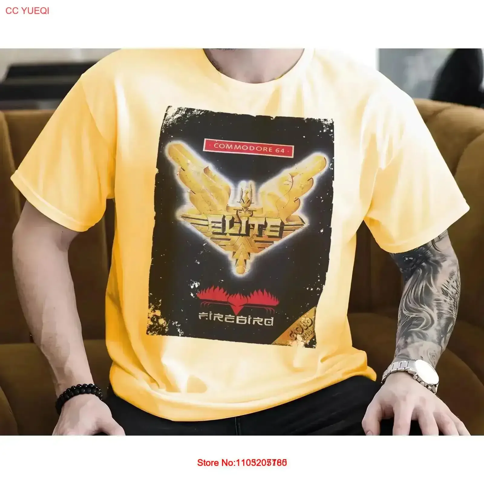 Elite 8 bit C64 Game Art T Shirt Colors Sizes S 5XL vintage Washed Slightly Top For Everyday Wear streetwear Soft Stylish