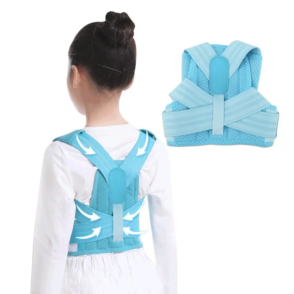 

Polyester Back Posture Corrector Adjustable EVA Back Brace Posture Corrector Full Back Black/Pink/Blue Upper Back Brace Fitness