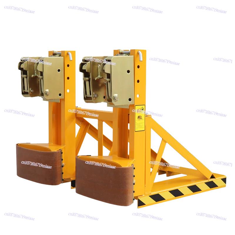 

Forklift special heavy duty double oil drum fixture loading and unloading handling eagle beak clip