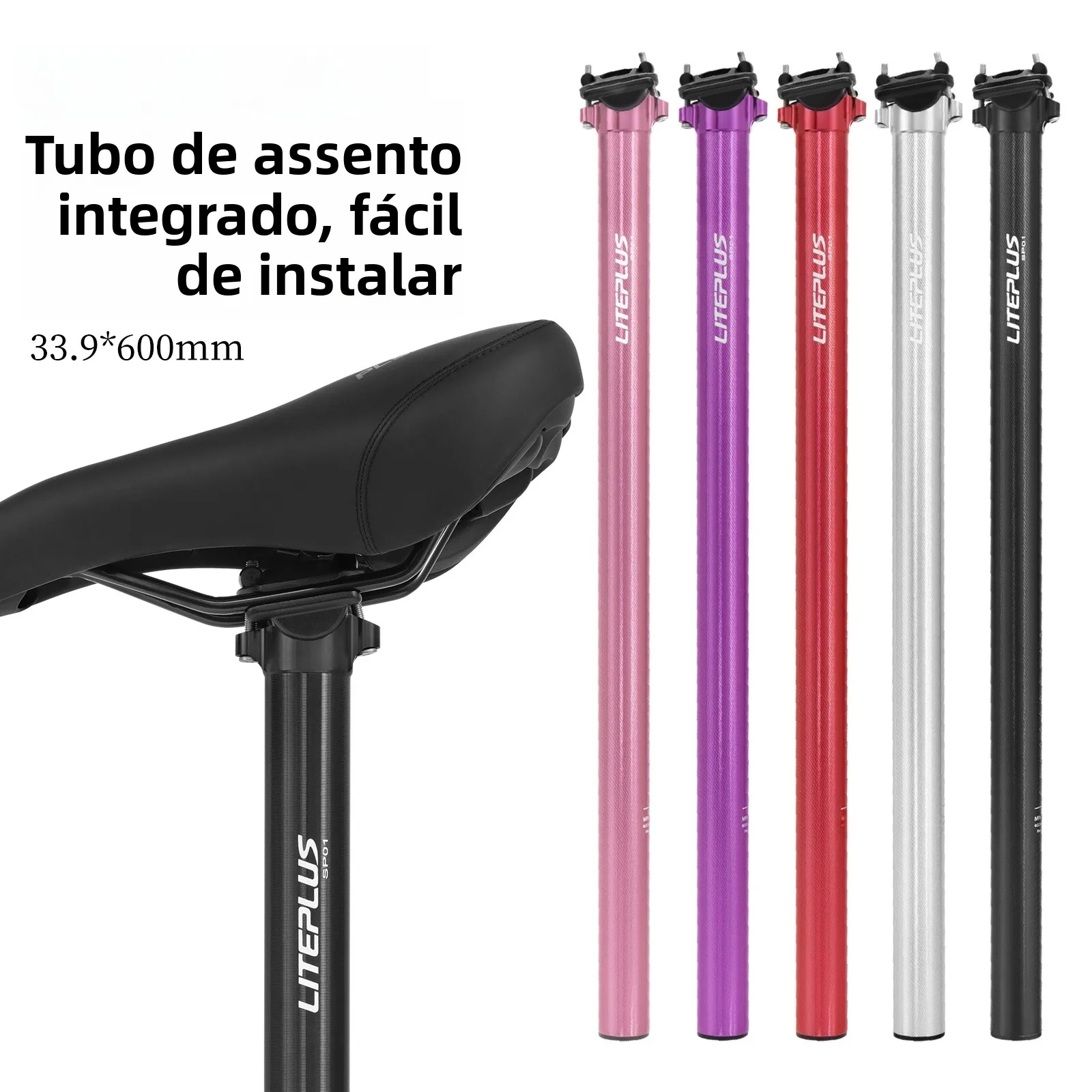 ultra-light-aluminum-alloy-bicycle-post-339mm-for-folding-bikes-non-o-absorbing-anodized-surface-treaent-accories