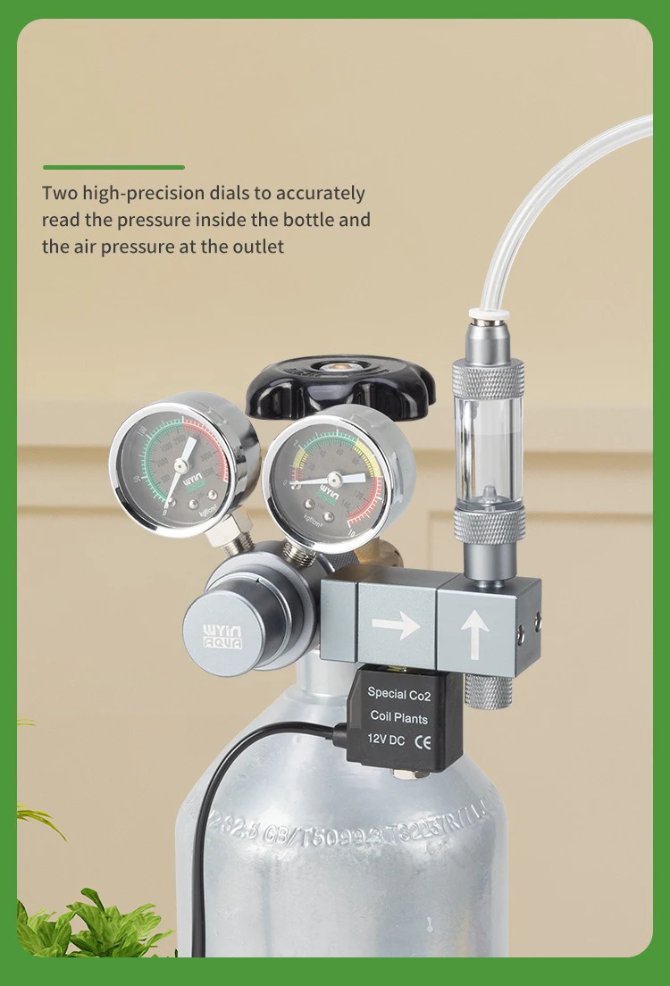 Aquarium DIY CO2-Regler Magnetventil Blasenzähler CO2-Kontrollsystem Fischbecken CO2-Druckminderer Ausrüstung – Detail 4