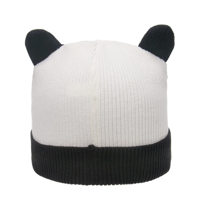 New Cartoon Animal Panda Cap Kawaii Unisex Fashion Woolen Cap Knitting Pullover Hat Warm Hats Autumn Winter Accessories