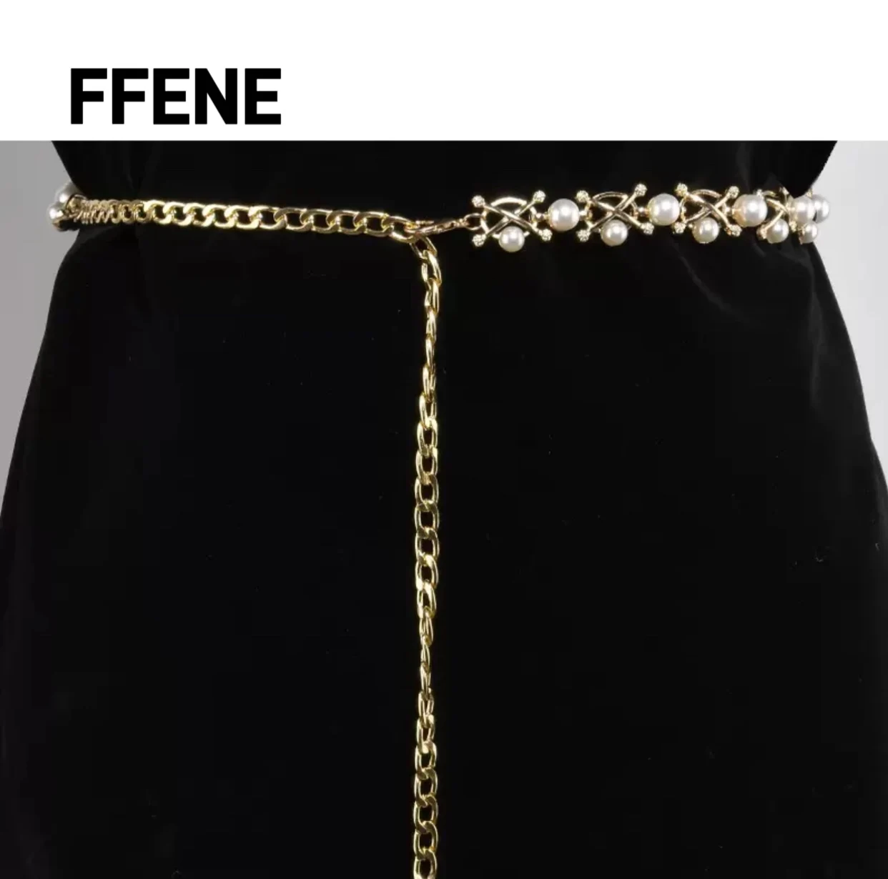 

High-end design sense fashion waist chain luxurious accessories new pearl sweater belt women's fine decoration dress chain