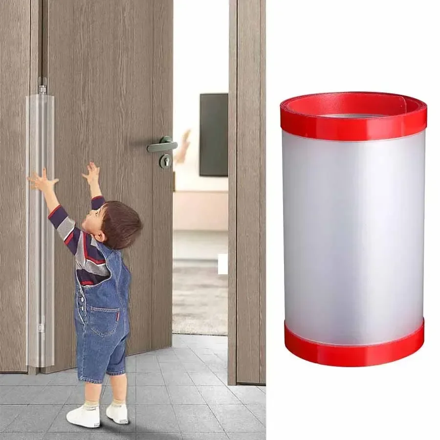 Protector de bisagras de puerta para seguridad infantil, tira de protección antipinzamiento para manos y dedos, tira selladora de juntas de puerta