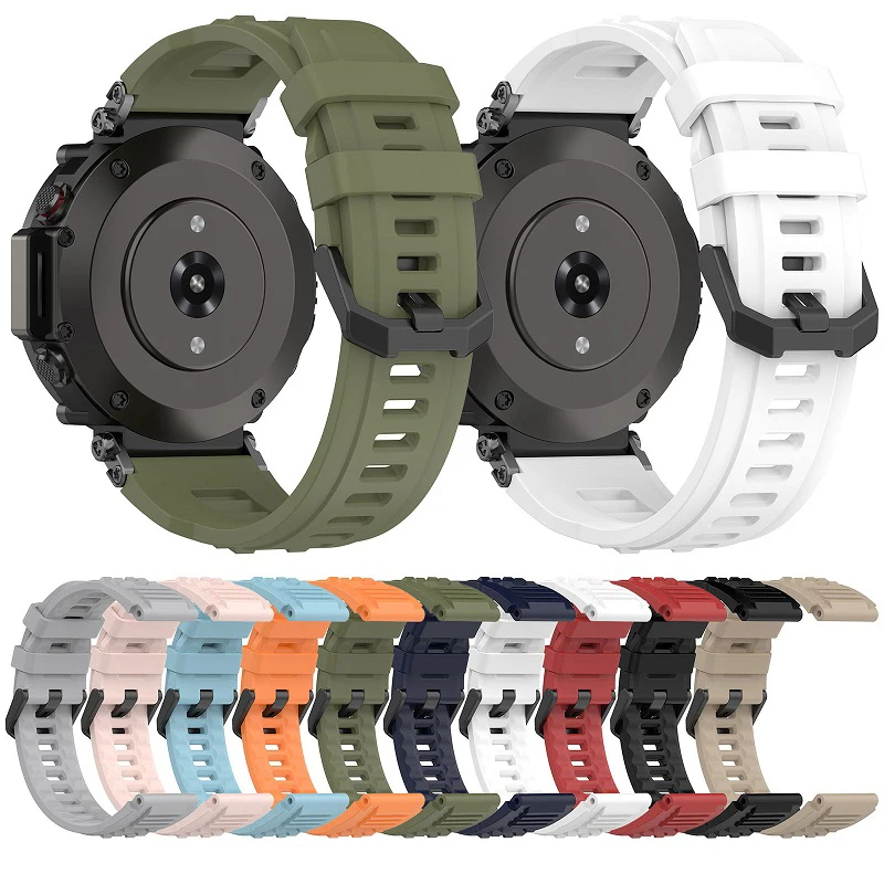 Watch Strap for Huami Amazfit T-Rex UItra Band Soft Silicone Watchband for Amazfit T-Rex UItra Correa Bracelet Accessories