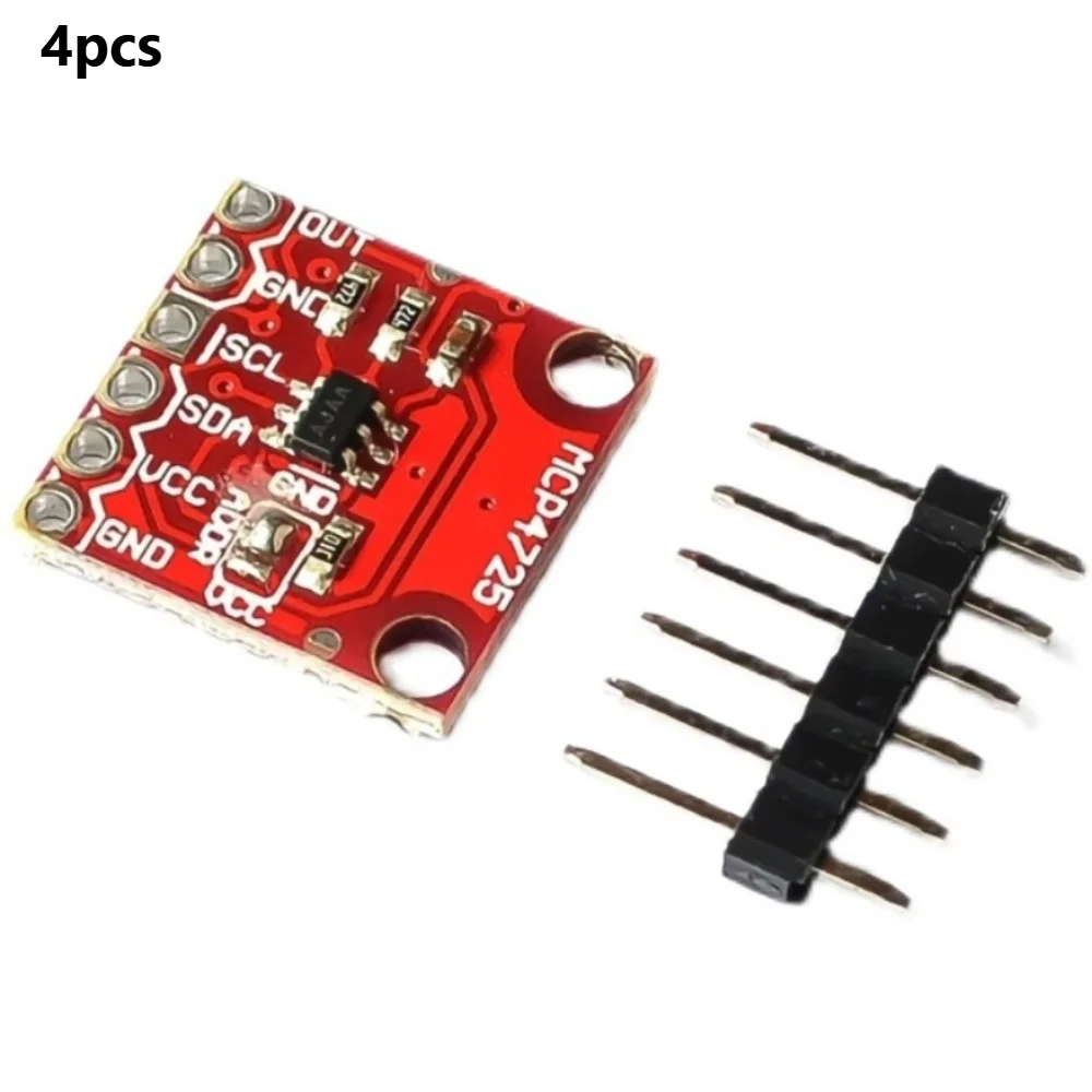 MCP4725 12-Bit DAC Module I2C Breakout Board STEMMA QT Qwiic 4Pcs for Arduino Electronics Projects