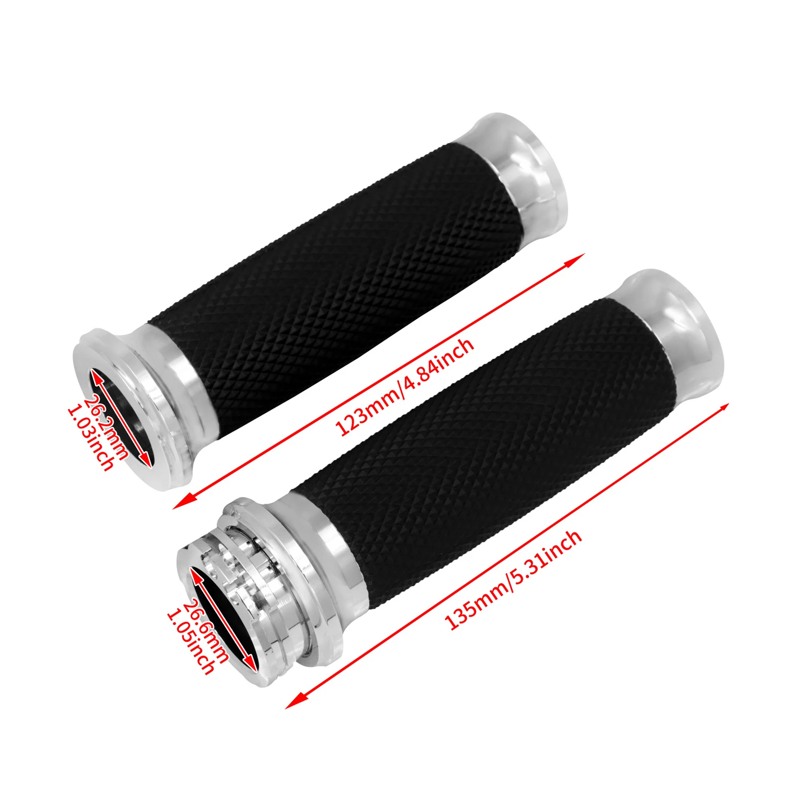 오토바이 1.25'' 알루미늄 고무 핸들바 핸드 그립 할리 투어링 다이나 스포츠스터 883 1200 소프테일 VRSC XL XR 커스텀용