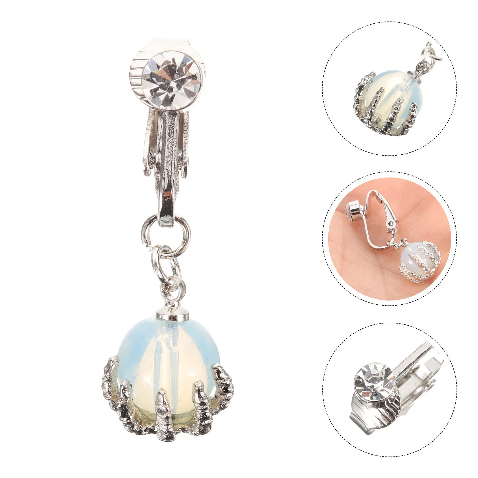 

Fake Non Piercing Belly Ring Halloween Skull Hand Alloy Clip on Belly Button Ring Dangle Fashion Navel Body Jewelry for Women