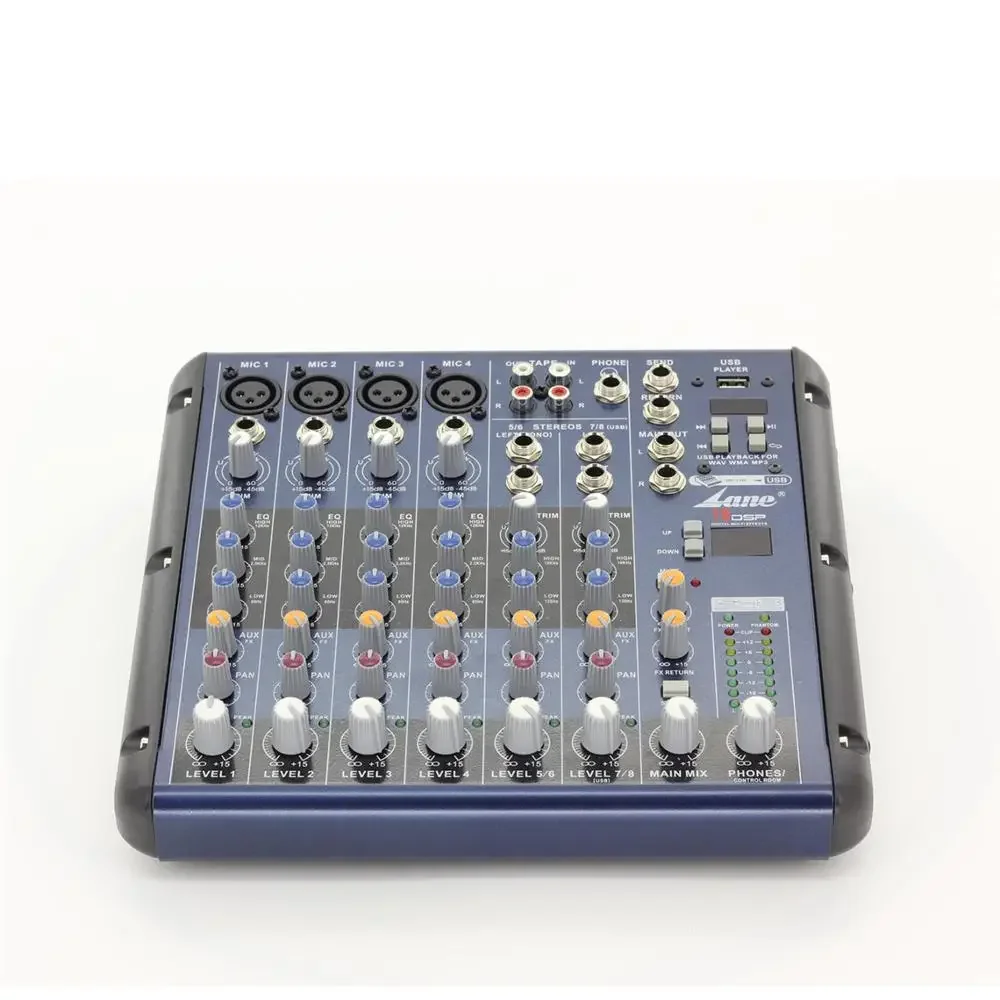 Lane s-8 Professional audio mixer 16 channels battery powered audio mixer