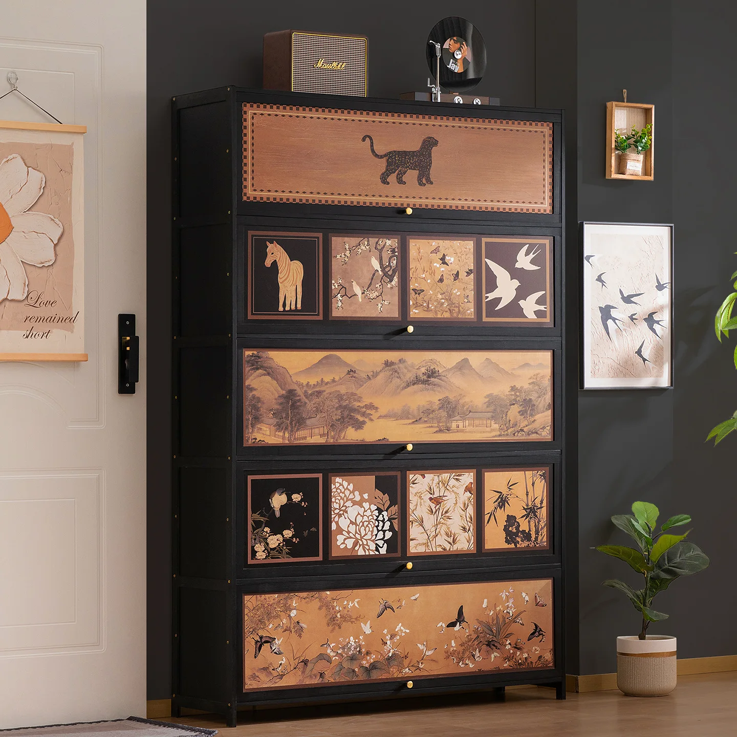 

Large-capacity Shoe Cabinets Small-sized Apartment Solid Wood Shoe Cabinets Space-saving Home Furniture Shoe Rack Organizer