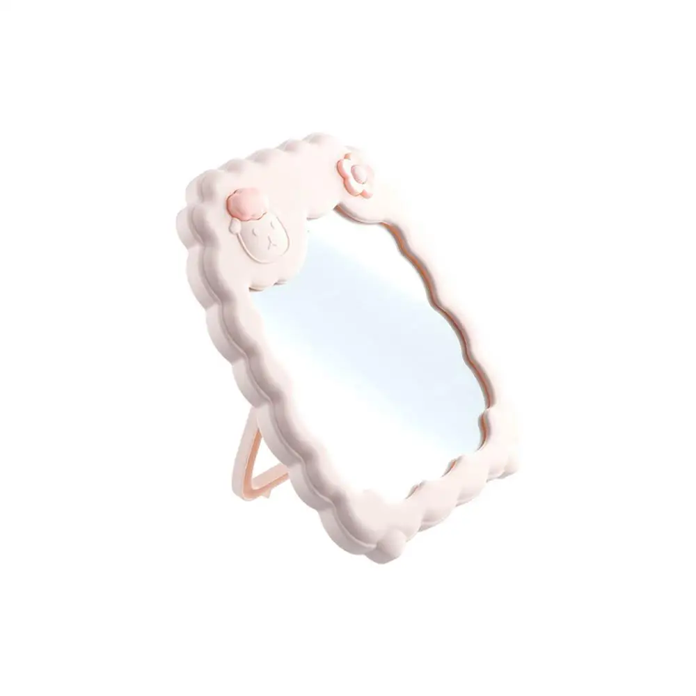 

Gift Cartoon Desktop Stand Mirror Cute Sheep Kawaii Makeup Mirror Folding Cosmetic Vanity Mirror Dormitory