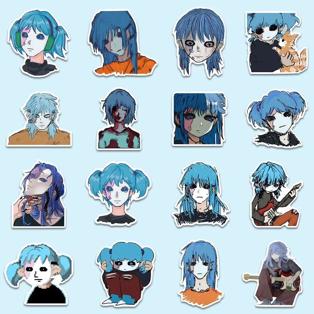 Sallyface Sticker Anime Waterdichte Sticker Schattige Student Briefpapier Kinderen Schoolbenodigdheden Decoratief