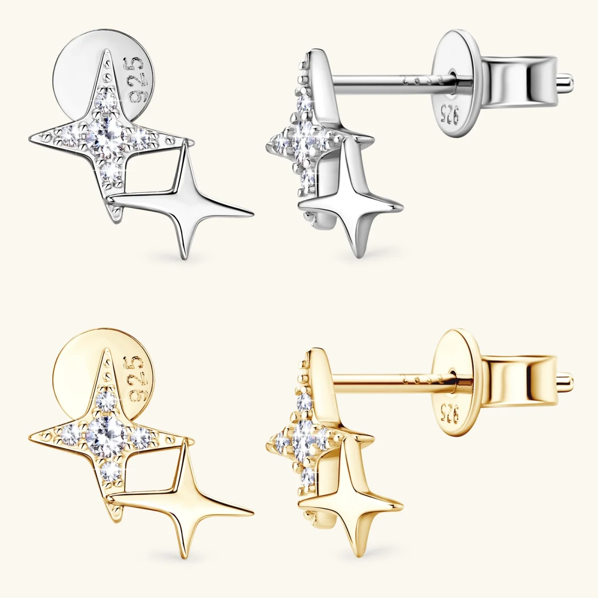 

Все серьги-гвоздики с муассанитом и звездами, серьги из стерлингового серебра 925 пробы с бриллиантами для женщин, вечерние ювелирные украшения