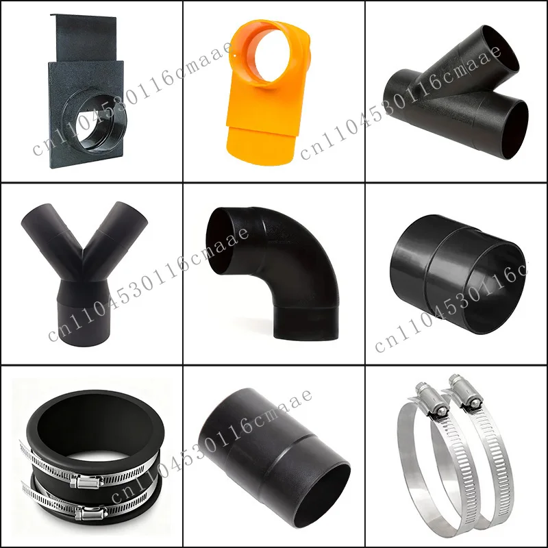 Dust collector dust suction port 100mm vacuum cleaner accessories 3-way interface ventilation hose vacuum cleaner accessories