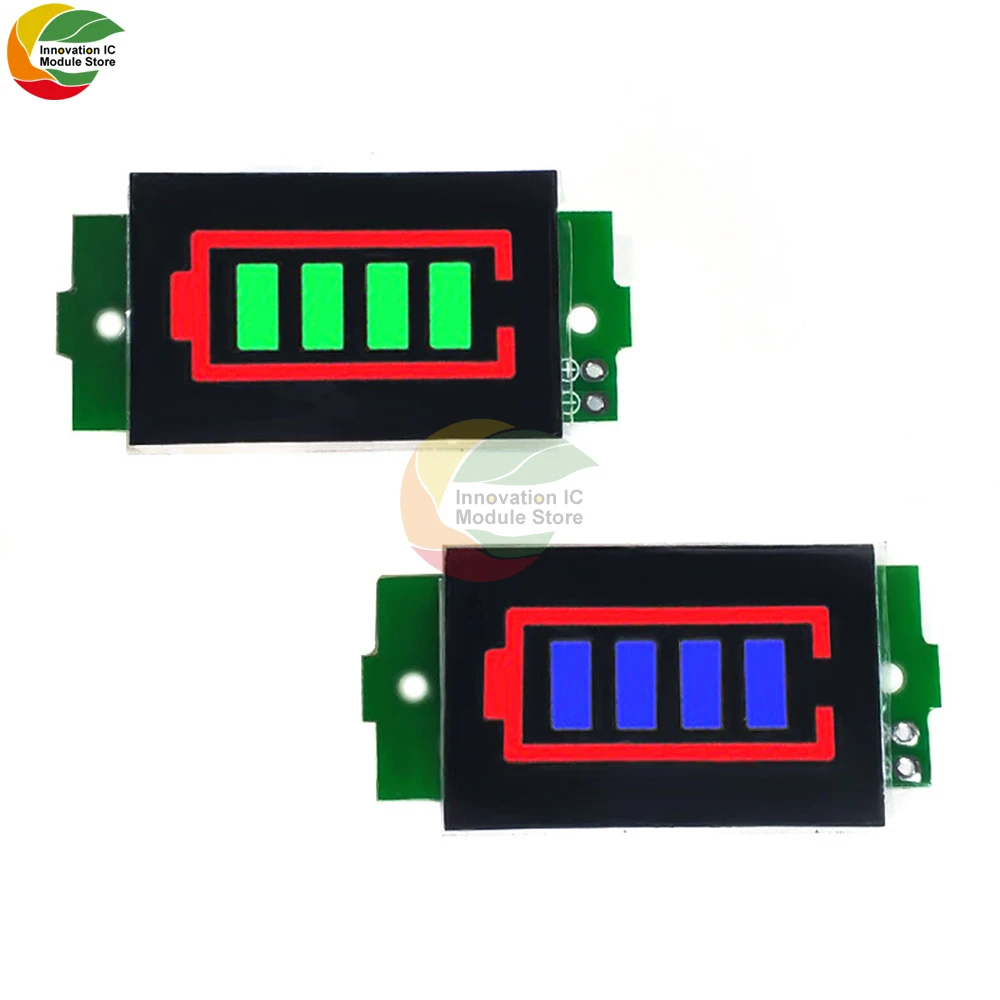 DC 3-34V 1S/2S/3S/4S/6S/7S/8S Lithium Battery Fuel Gauge Display Module Three-string LED Lithium Battery Pack Indicator Board