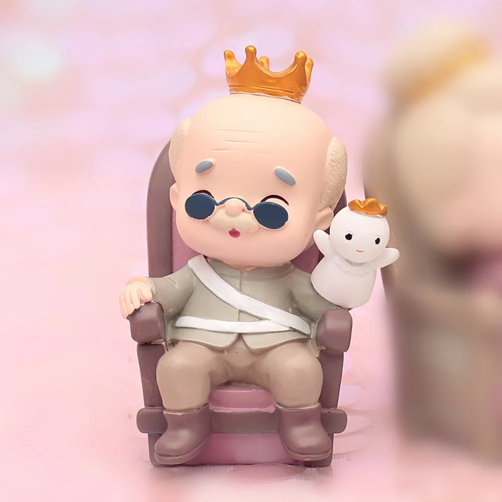 

Resin Creative Grandpa Grandma Cake Ornament Desktop Decoration Party Decor Charming Furnishing Article Desk Furnishing Articles