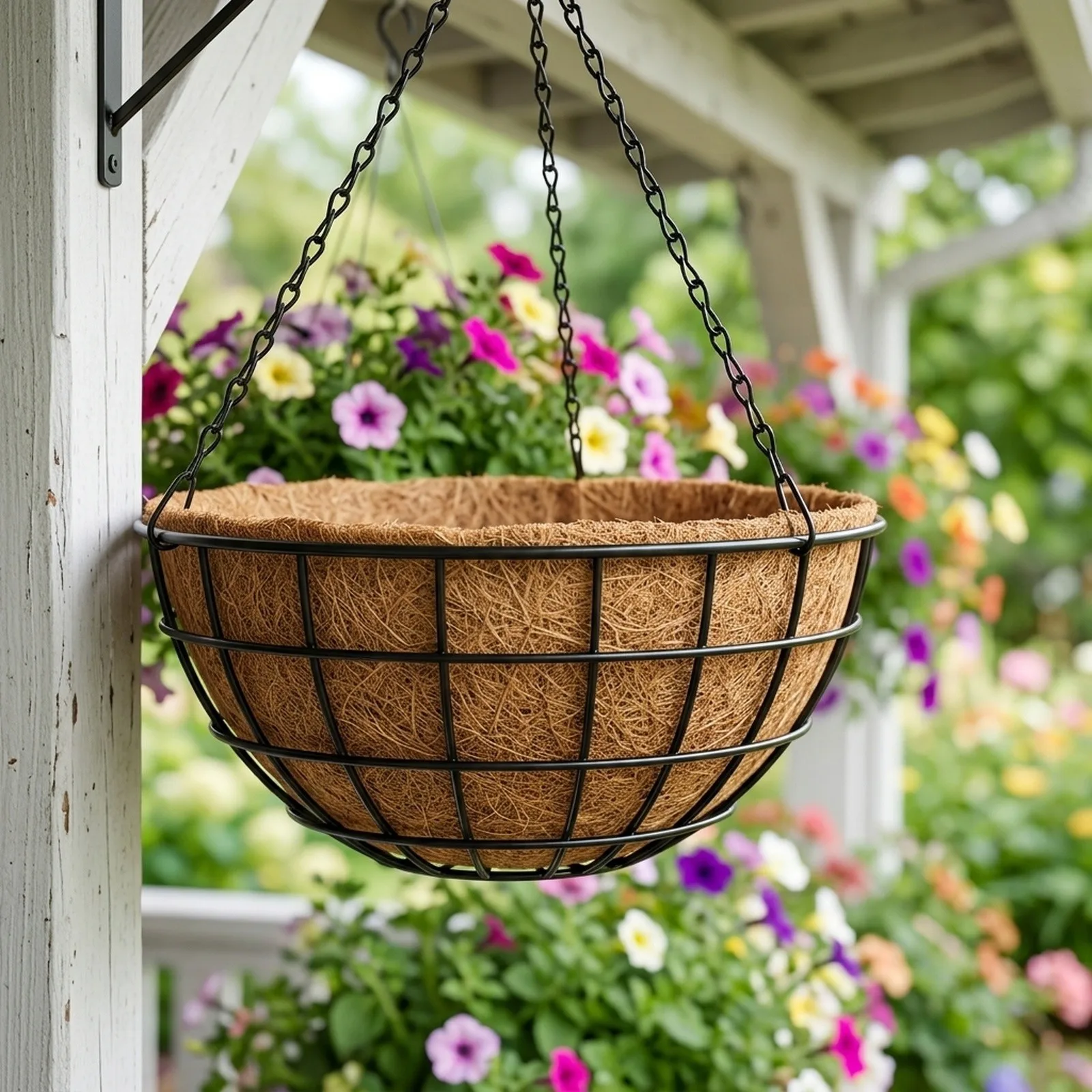Environmentally Hanging Basket for liner Flower Pots Liners 3-Pack 8-16 Inch Coconut Coco Fiber Water Retention Environmentally