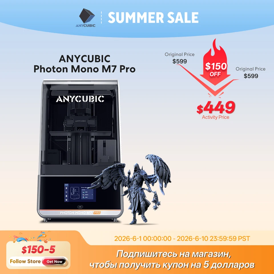 ANYCUBIC Photon Mono M7 Pro 14K Mono MSLA 3D Printer 10.1'' LCD