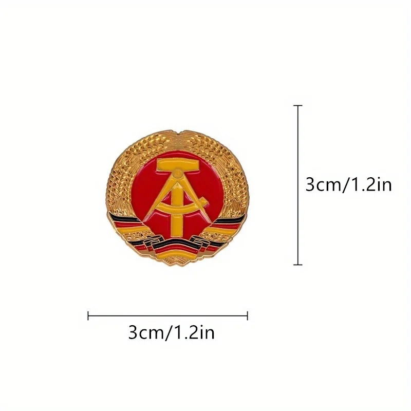 Flag of East Germany Lapel Pin -The German Democratic Republic Official National Flags Badge Retro Brooch view 2