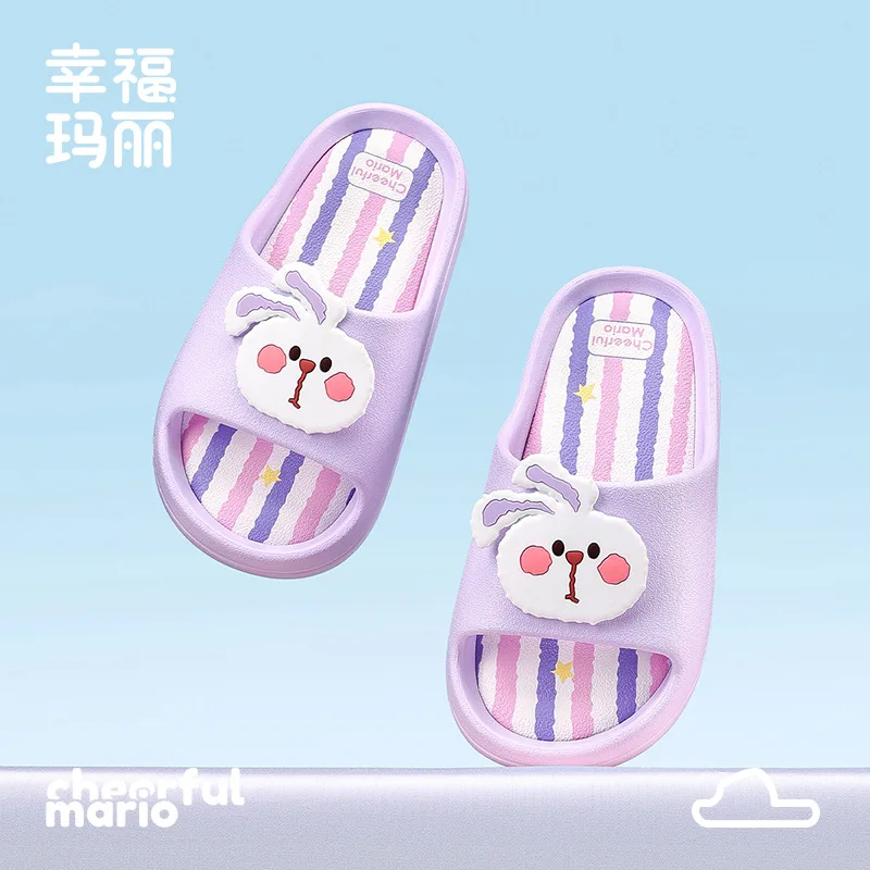 Kids Slippers 2026 New Cute Cartoon Kids Slippers Non Slip Bathroom Sandals Family Matching Shoes For Little Boys Girls