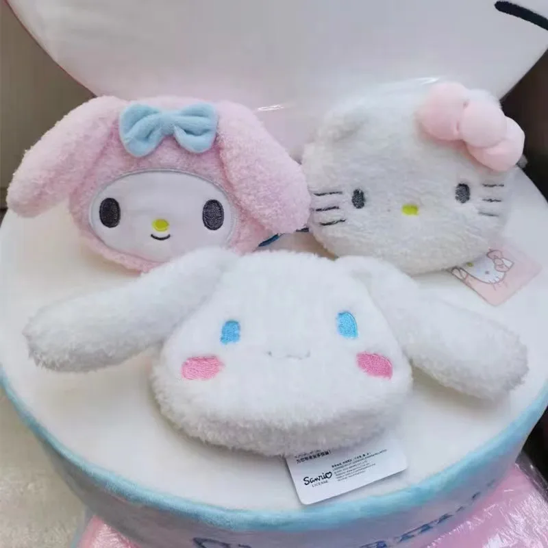 محفظة نقود من القطيفة Kawaii Sanrio للفتيات ، حقيبة تخزين متعددة الوظائف ، حقيبة تخزين ، كرتون قرفة ، ميلودي ، مرحبا كيتي