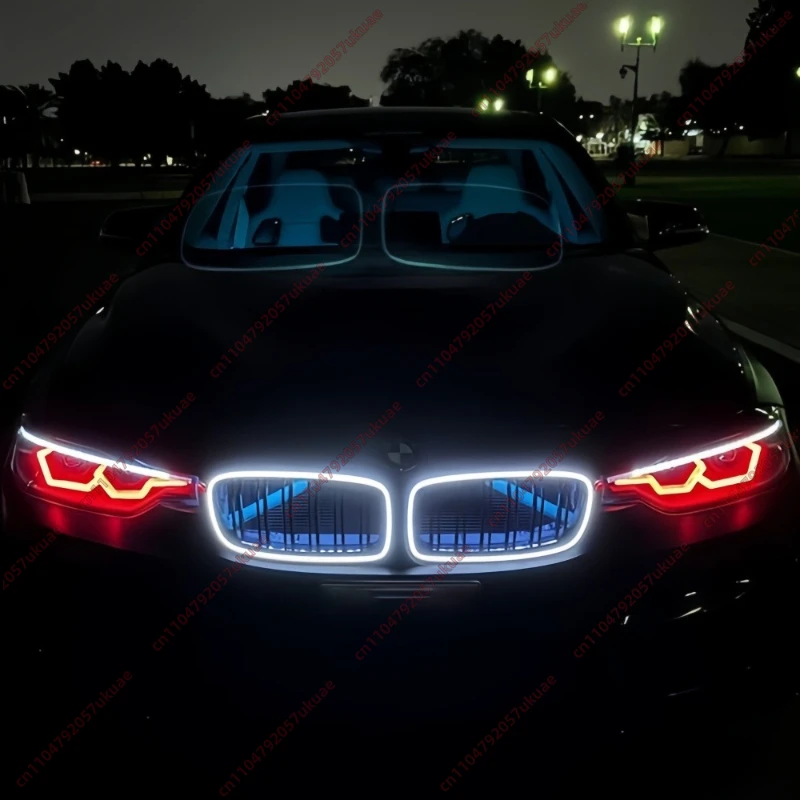 Pair Gloss Luminous Front Racing Grille for BMW 3 Series F30 F31 F35 318d 320d 320i 325d 325i 330d 330i 340d 340i 2012-2018 ABS
