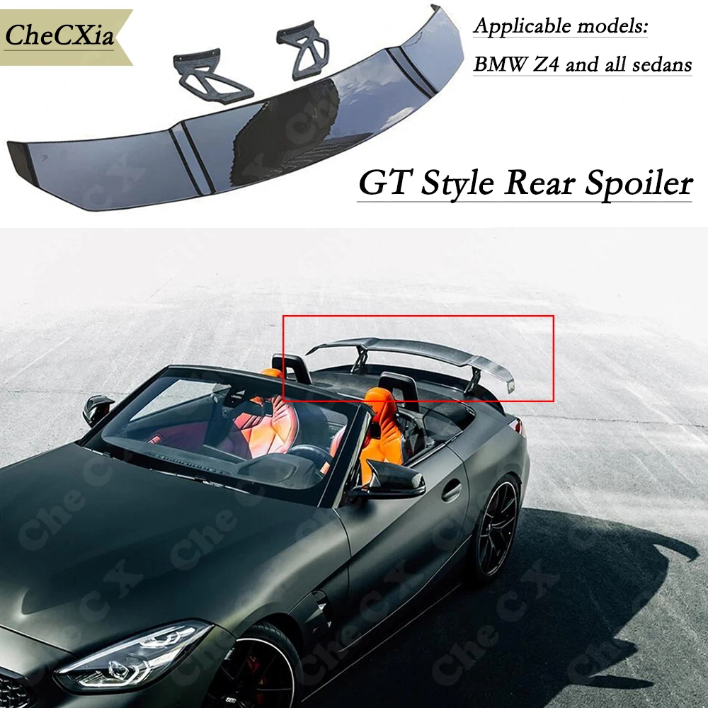 

Suitable For BMW Z4 And Other Sedans Universal GT Carbon Fiber Rear Spoiler Universal Spoiler For All Sedan Trunk Lids