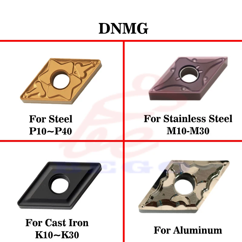 Lathe Inserts Turning Tools Cnc Carbide Cutter Tips DNMG 150604 150608 150612 Lathe Blades Tungsten Cardie Insert For Matel