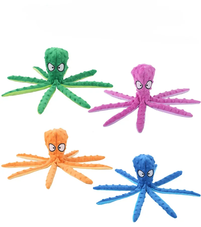 Pet Plush Toy Cat Dog Voice Octopus Shell Puzzle Toy Bite Resistant Interactive Pet Dog Teeth Cleaning Chew Toy Pet Supplies