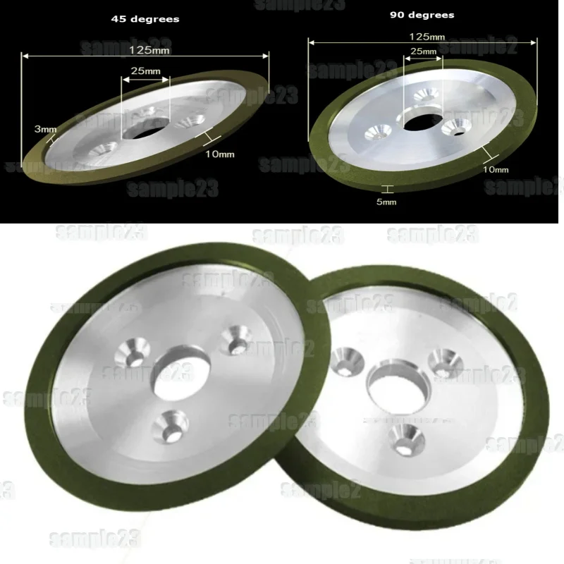 1PC 125mm Diamond Resin Grinding Wheel Cup Abrasive Disc for Carbide Metal Angle Grinder Tools Three Hole Butterfly Shaped Wheel