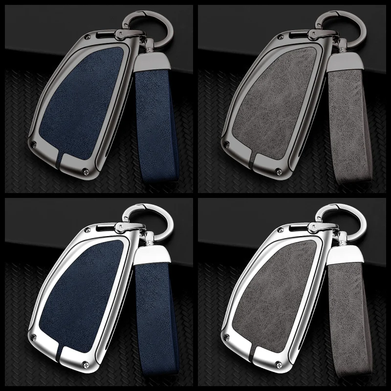 Zinc Alloy Leather Car Key Case for Chevrolet Tahoe Suburban for GMC Yukon for Buick ENVISION S Plus Avenir 2020 2021 2022 2023