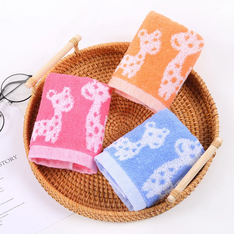 50x25cm Soft Cotton Baby Bath Towel Cartoon Animal Face Towel Newborn Infant Kids Absorbent Washcloth Children Shower