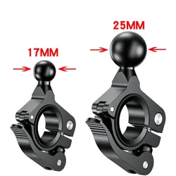 17MM 25MM Aluminum Ball Head Adapter Motorcycle Handlebar 1 inch Base Mount Holder Bike Bicycle Riding Clip GPS Bracket