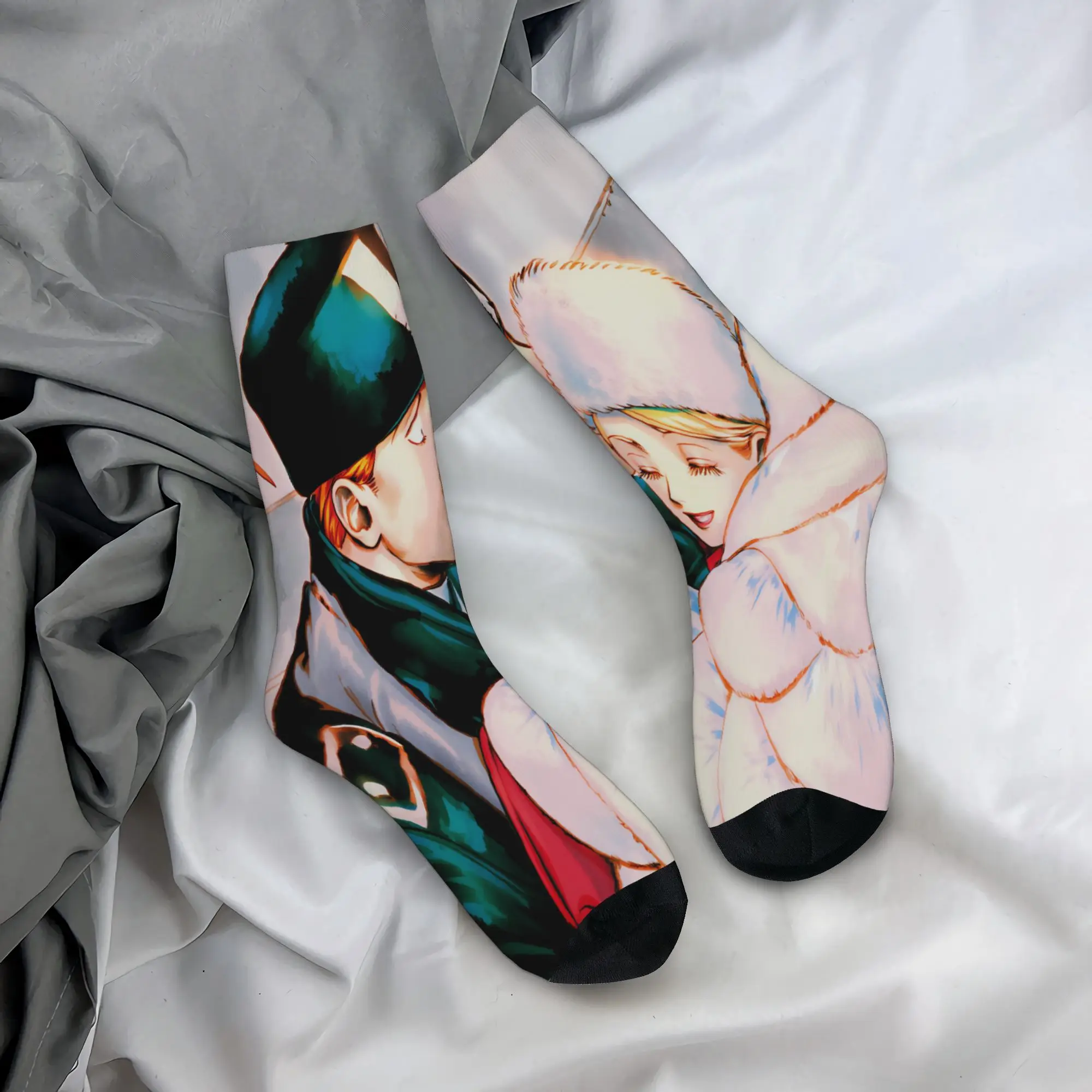 Adults Men Socks Veil Emma & Aleksander   Stockings Winter Harajuku Warm Soft Socks Graphic Cycling Anti Sweat Socks