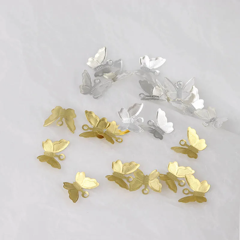 20pcs/Lot 10*13MM Butterfly Charms Metal Copper Pendant for Jewelry Making Findings DIY Earrings Bracelet Necklace Accessories