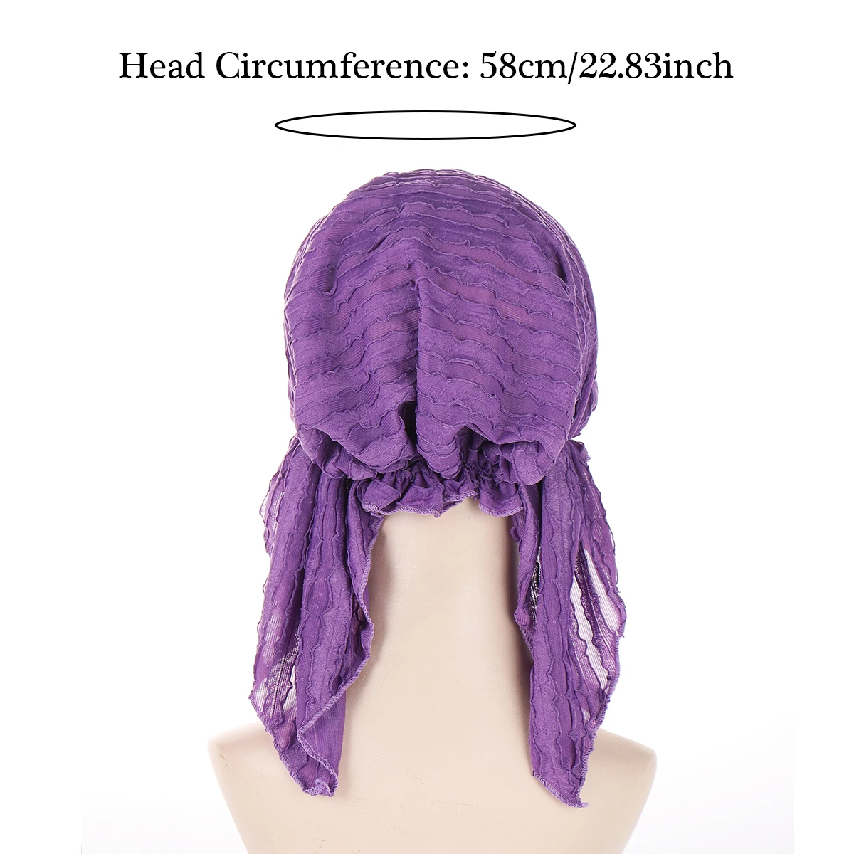 Muslim Fashion Solid Color Hijab Turban Bonnet Long Tail Head Wraps Soft Elastic Hijab Hats Chemo Cap For Women Girls