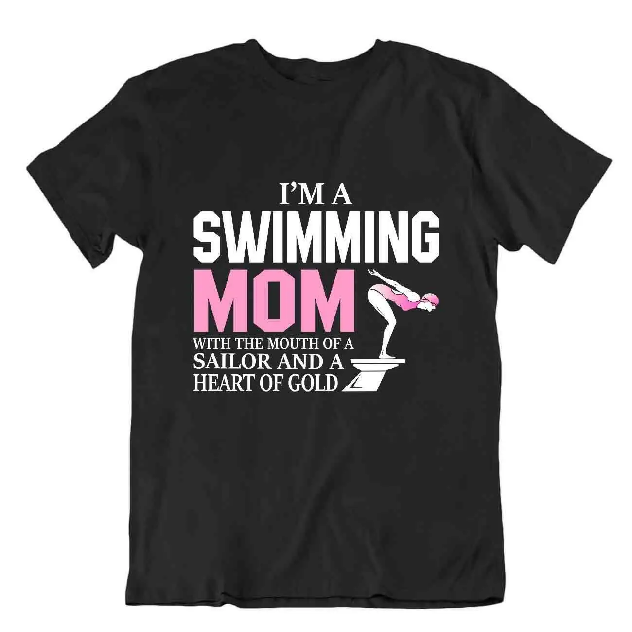 Camiseta de mamá nadadora, camiseta de marinero, corazón de oro, la mejor ropa