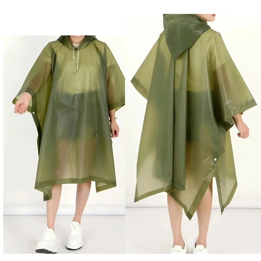 

EVA Raincoat,Rain Ponchos for Men Women,Reusable EVA Clear Poncho Rain Coats Waterproof Jackets with Hood For Camping,Outdoors