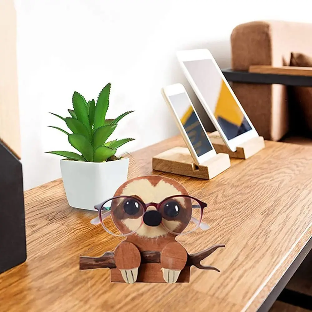 Porte-lunettes en bois en forme d\'animal, porte-lunettes de soleil créatif, présentoir de lunettes, décor de bureau à domicile et au bureau, mode